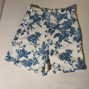 Semicouture Floral Blue and White Shorts